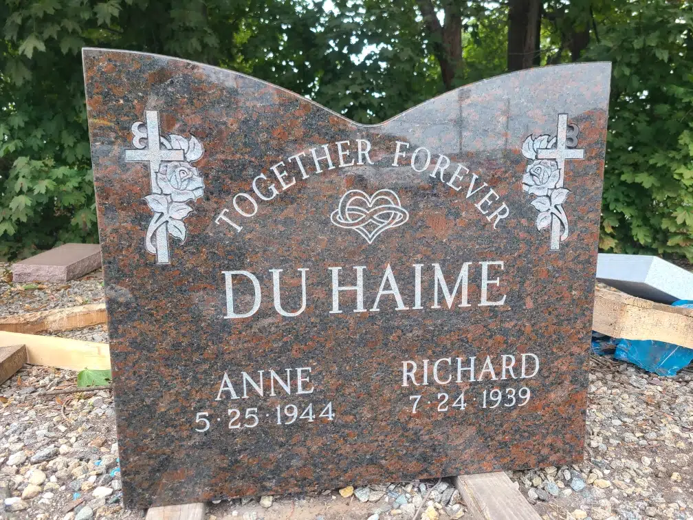 Granite Memorial Bench hand-carved by Cemetery Bench Shop in NJ — image 3