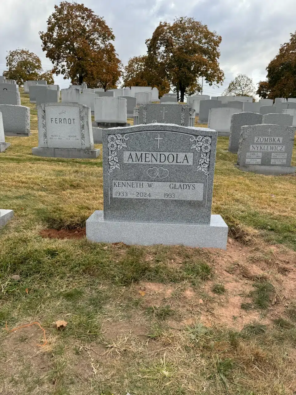Granite Memorial Bench hand-carved by Cemetery Bench Shop in NJ — image 2