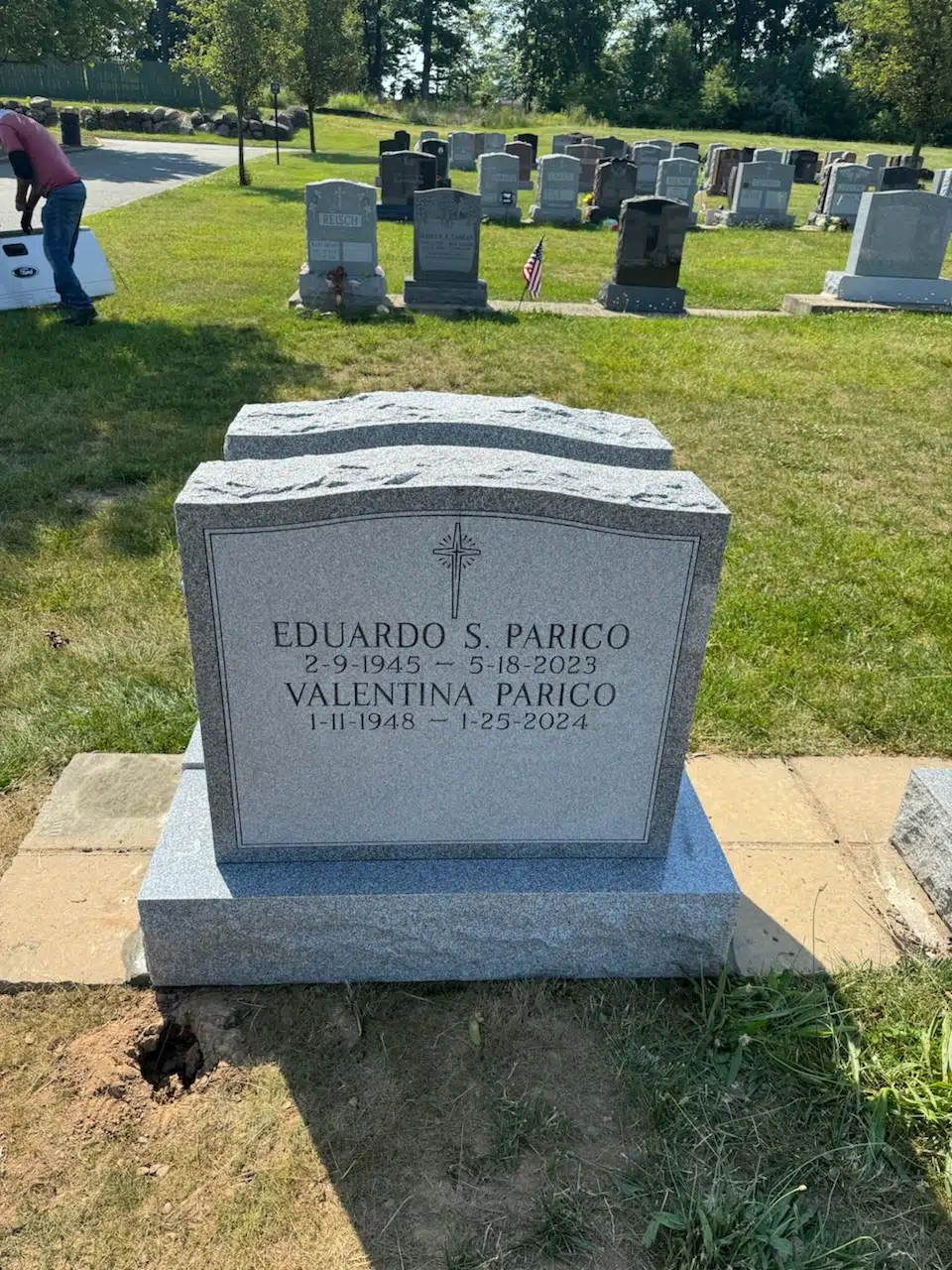 Granite Memorial Bench hand-carved by Cemetery Bench Shop in NJ — image 4